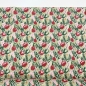 Preview: Beschichtete Baumwolle Protea Blumen rot